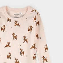 Load image into Gallery viewer, Reindeer Print on Soft Pink PJ Set
