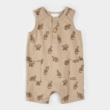 Load image into Gallery viewer, Monkey Print Sleeveless Romper
