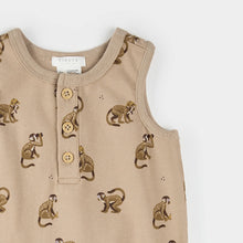 Load image into Gallery viewer, Monkey Print Sleeveless Romper
