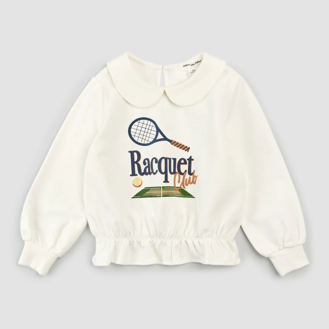 Racquet Club Collared Girl's Sweatshirt