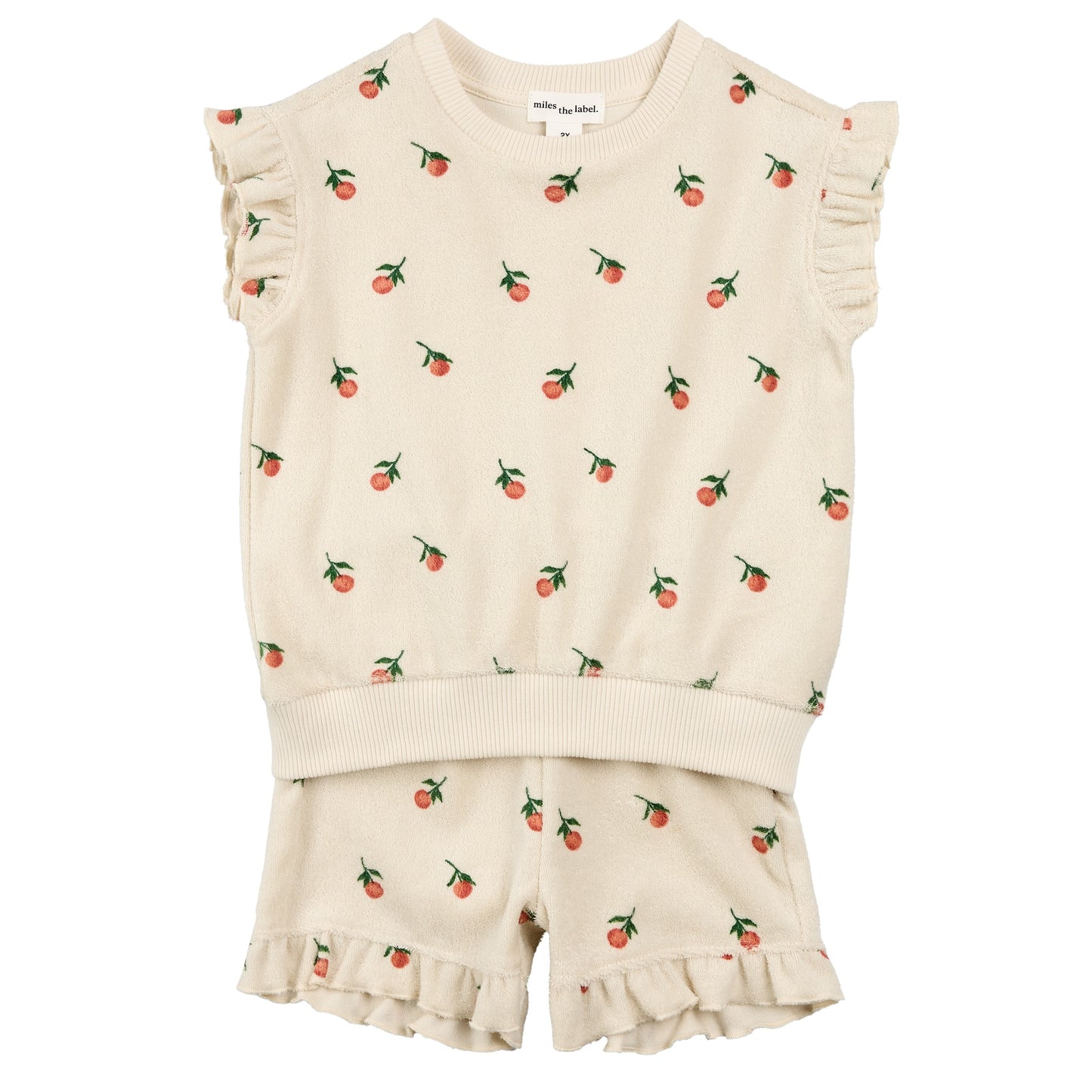 Cirtus Print Ruffled Shorts