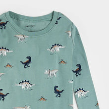 Load image into Gallery viewer, Dinosaur Print on Tidal Wave PJ Set
