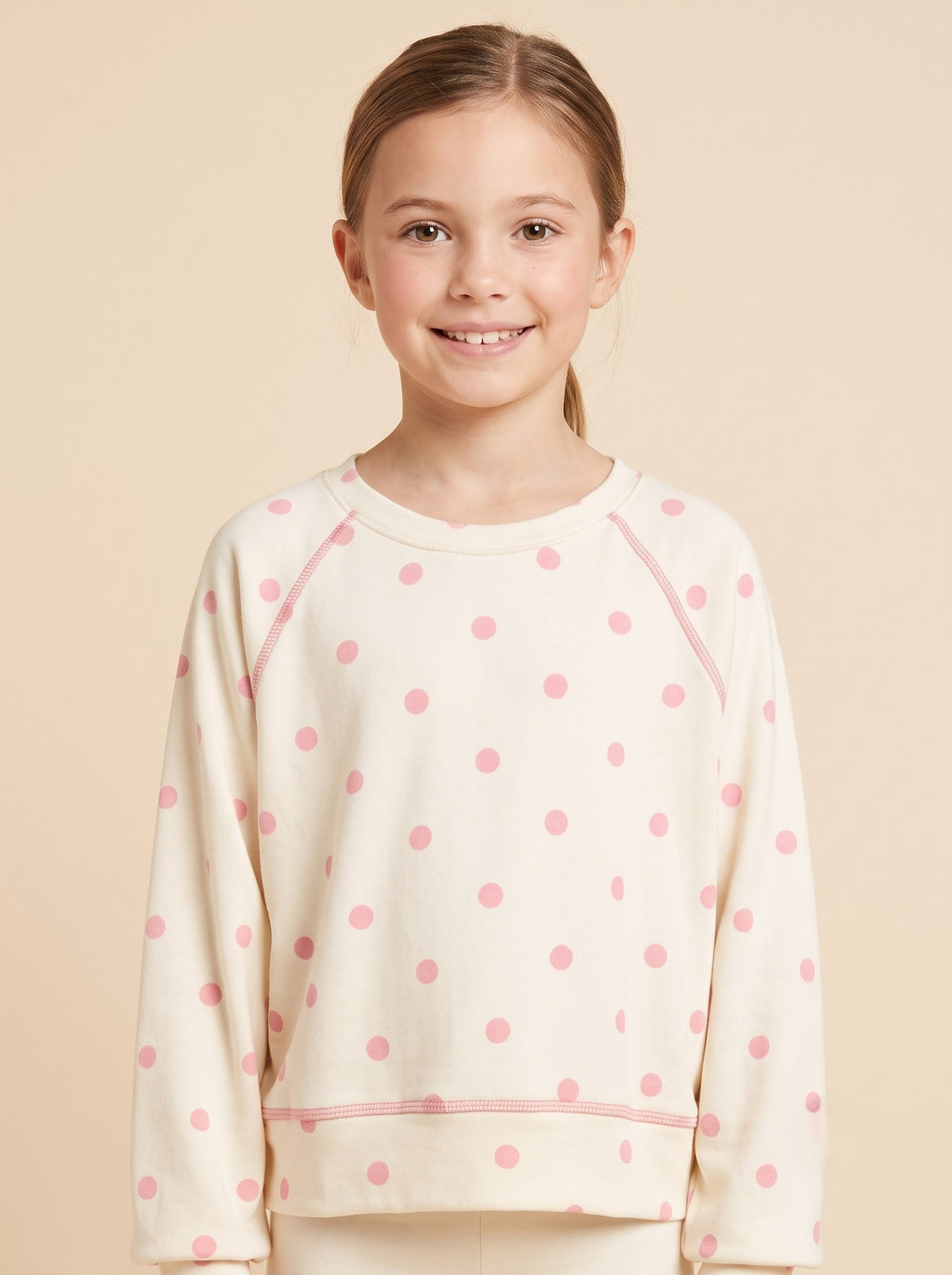 Girls Polka Dot Long Sleeve Top