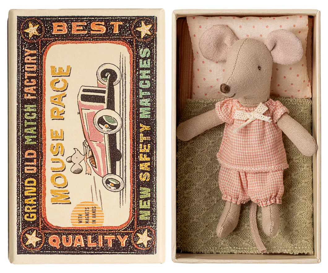 Little Sister Mouse in Matchbox