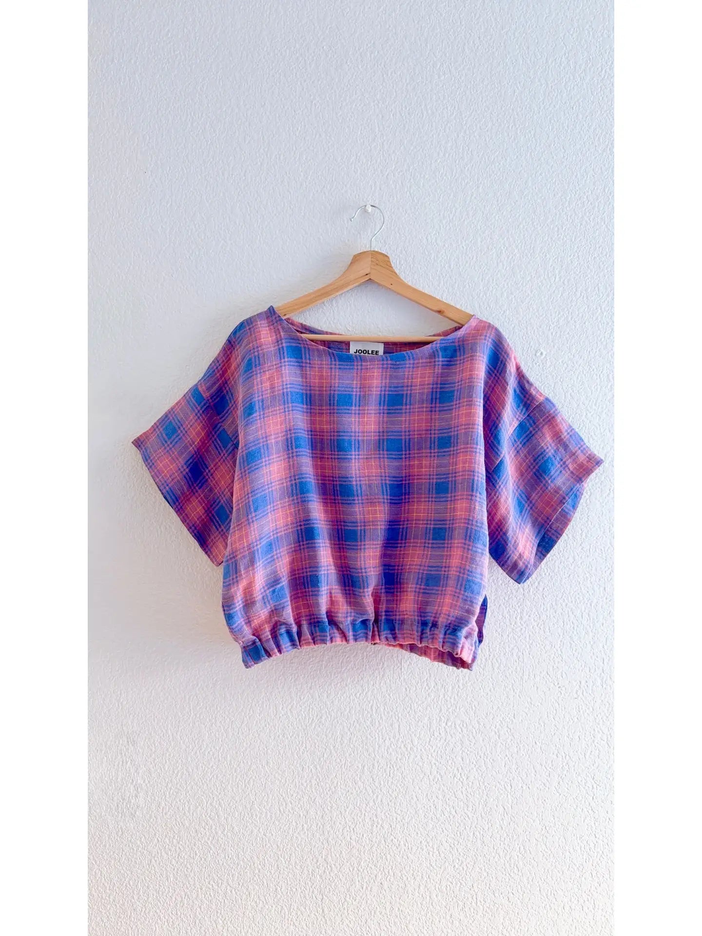 Lilac Check Top