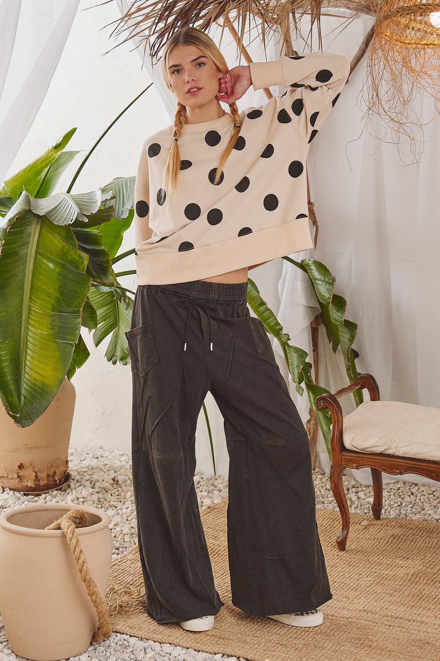 Polka Dot Sweatshirt