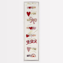 Load image into Gallery viewer, Valentine&#39;s Hair Clips (x 8)
