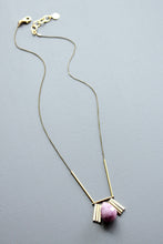 Load image into Gallery viewer, Purple ArtDeco pendant necklace
