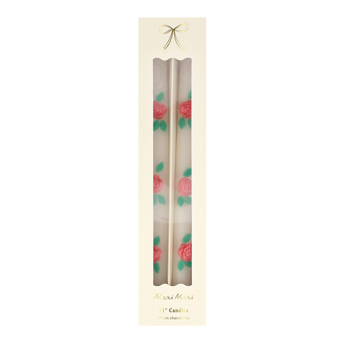Rose Taper Candles (x2)