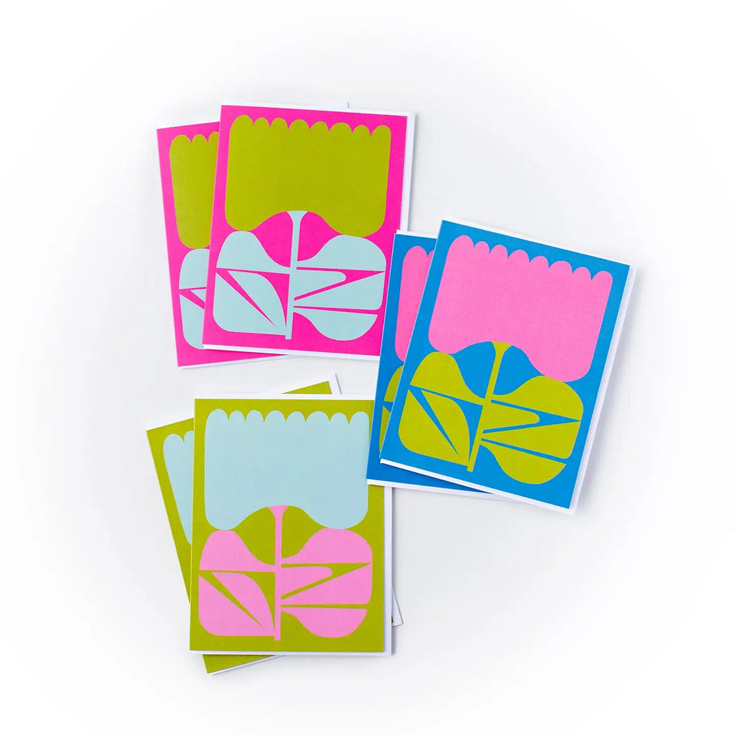 Three Tulips Greeting Card Box Set of 6