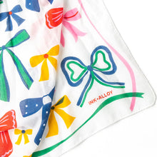 Load image into Gallery viewer, Olivia Square Scarf Bow Print
