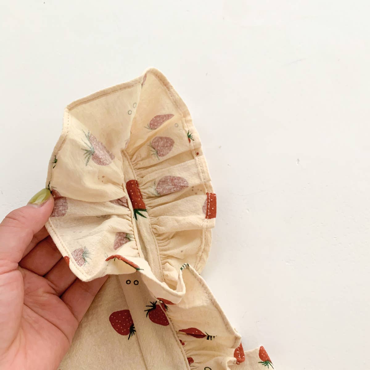 Strawberry Print Ruffle Romper