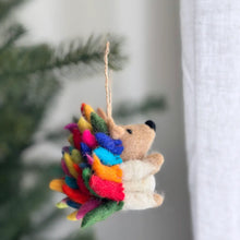 Load image into Gallery viewer, Rainbow Hedgehog Ornament
