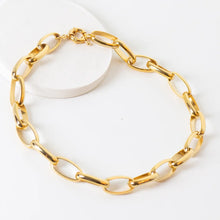 Load image into Gallery viewer, Pretty in Link 24K Gold Plated Necklace (Oval)
