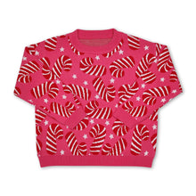 Load image into Gallery viewer, Pink Candy Cane Kids Sweater
