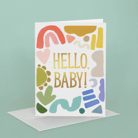 Baby Shapes Greeting Card with Gold Foil
