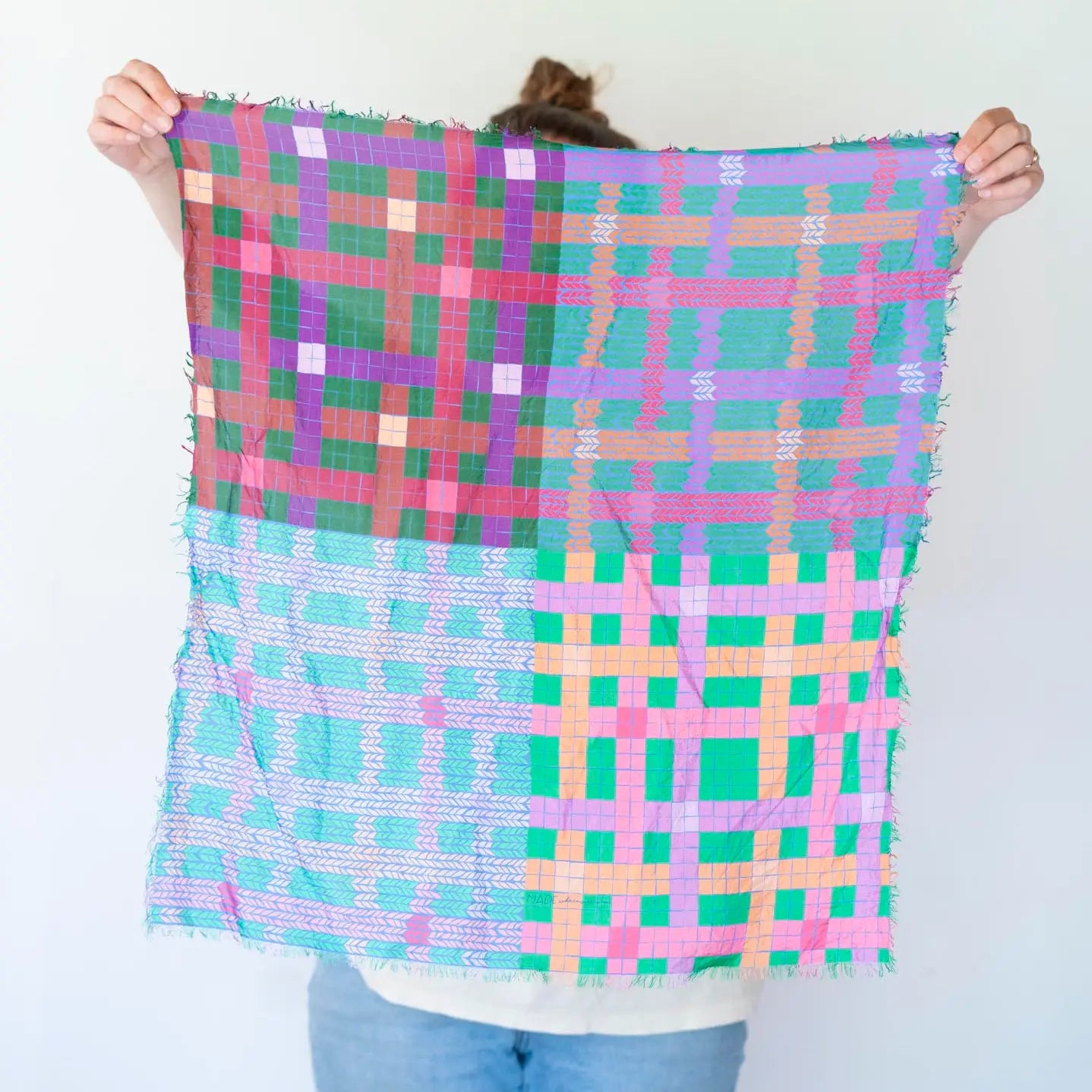 Spring Mountains Knit & Weave - Pure Silk Bandana Scarf