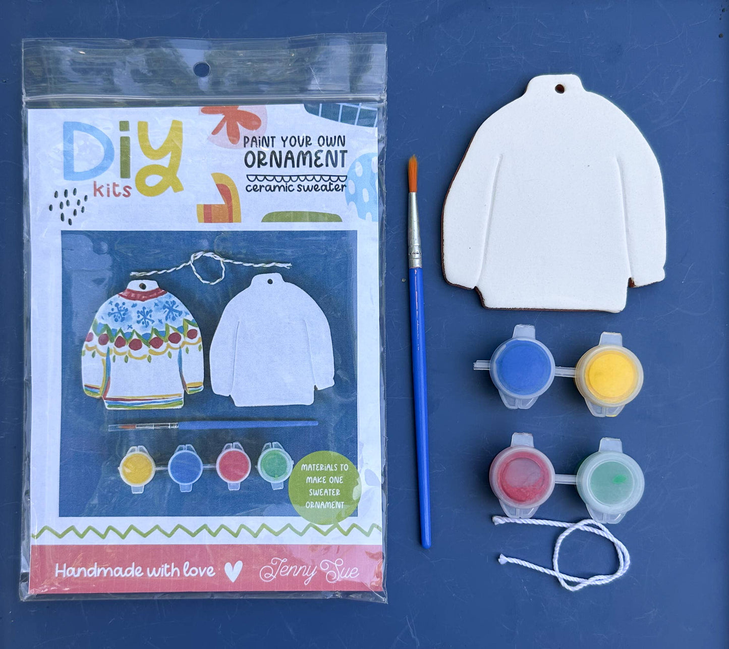 DIY Ornament Kit – Holiday Sweater – Christmas Colors