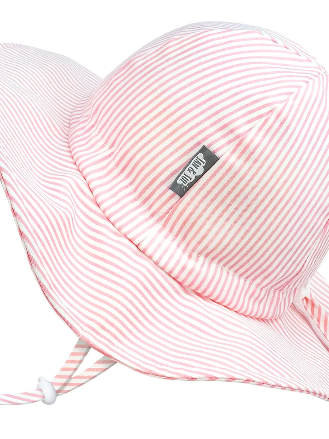 Kids Cotton Floppy Hat | Pink Stripes
