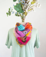 Load image into Gallery viewer, Autumn on the Plains Patchwork - Pure Silk Bandana Scarf
