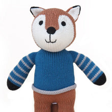 Load image into Gallery viewer, Handmade Knit Fox - Blue Sweater
