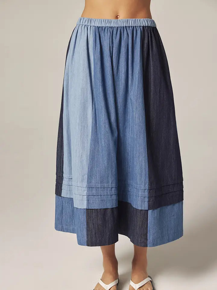 Contrast Midi Skirt