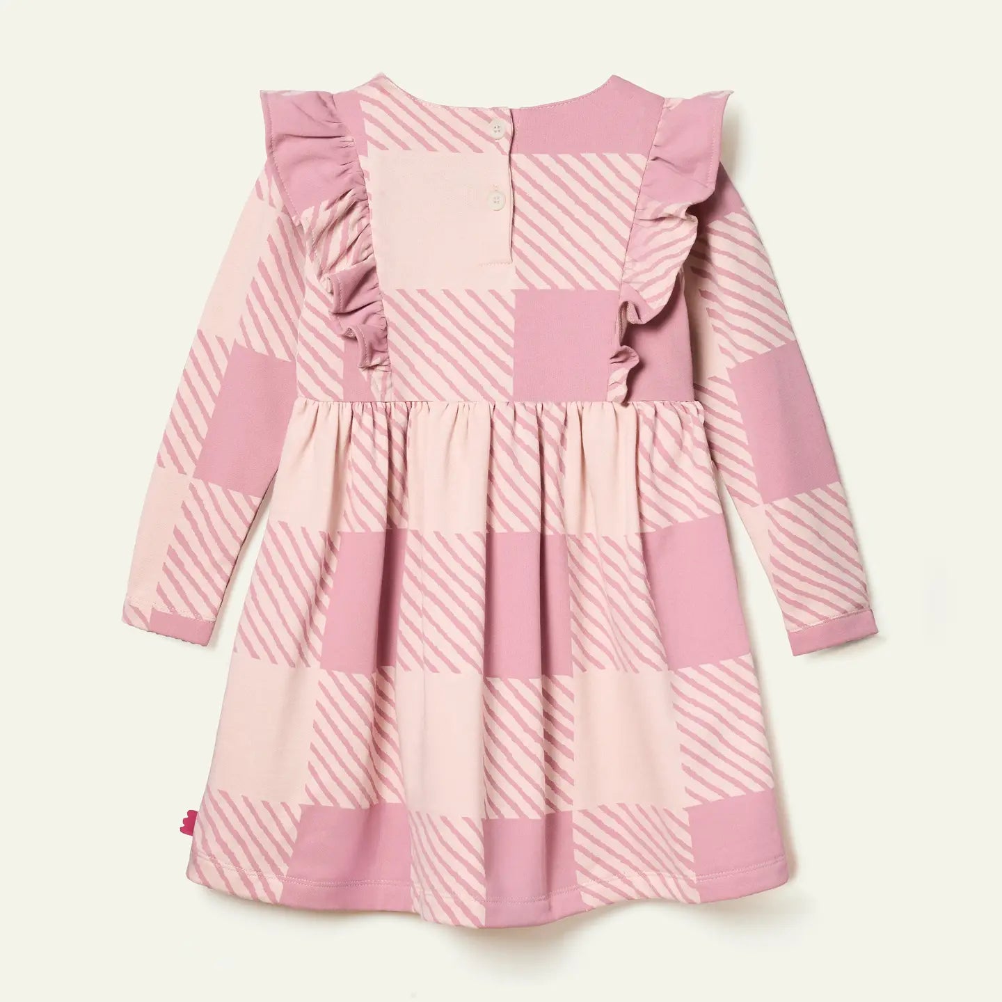 Recycled Cotton Buffalo Check Ruffledress