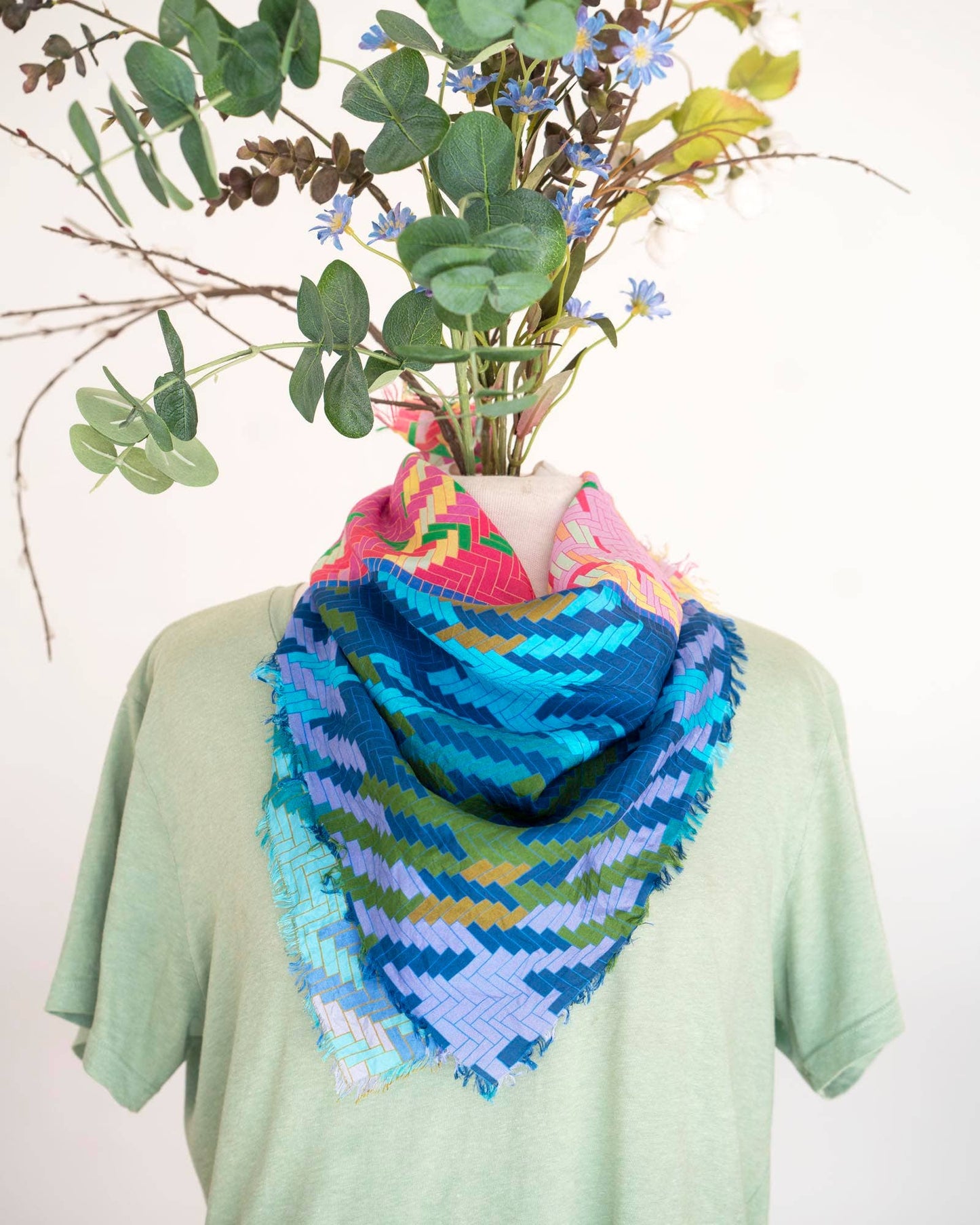 Spring in the Mountains Tartan & Tweed - Silk Bandana Scarf