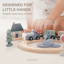 Load image into Gallery viewer, 30-PC Wooden Train Set
