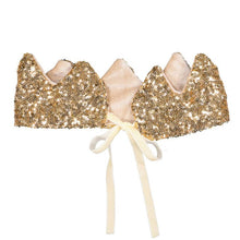 Load image into Gallery viewer, Sequin Gold Crown
