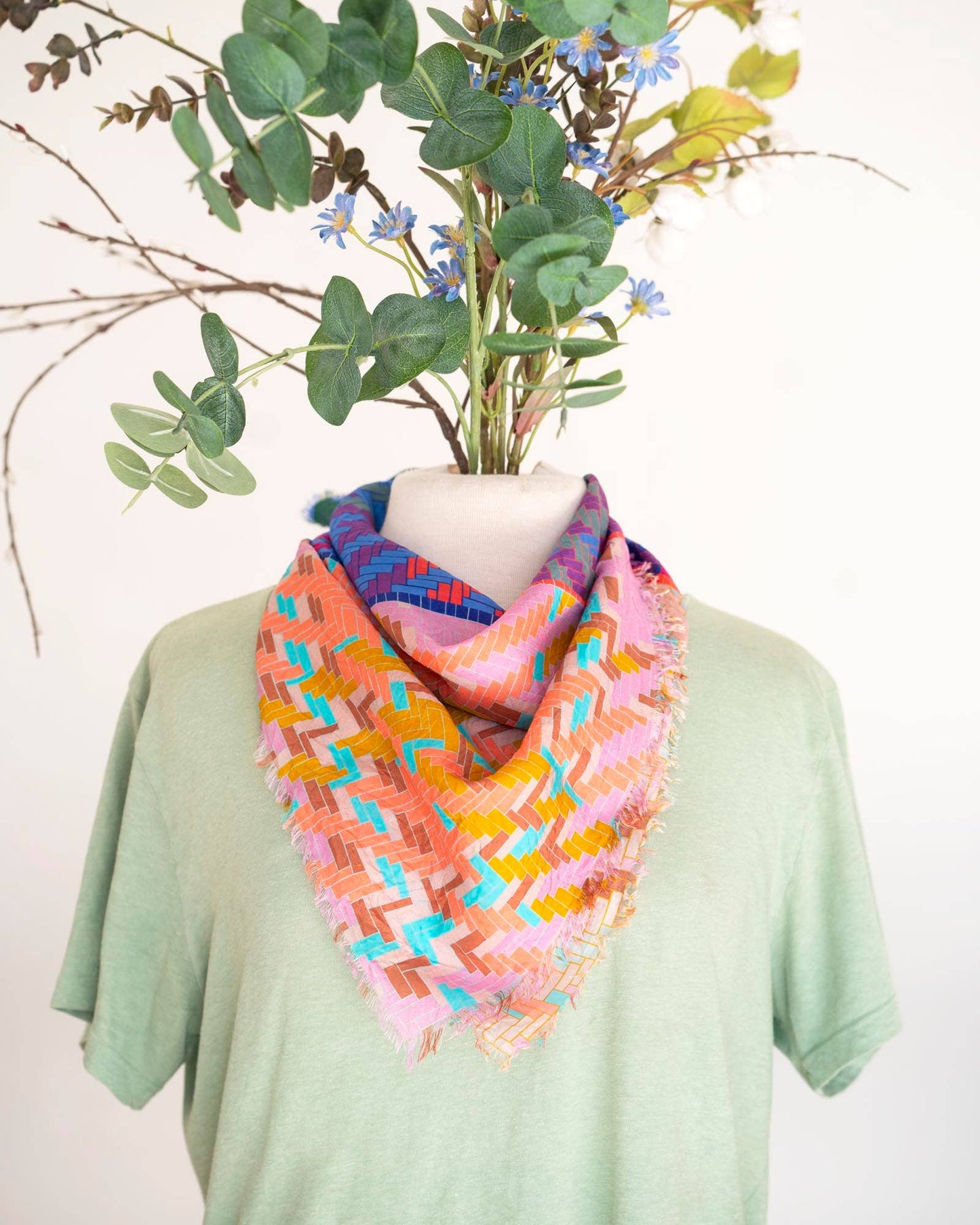 Summer in the Desert Tartan & Tweed - Silk Bandana Scarf