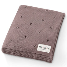 Load image into Gallery viewer, 100% Organic Cotton Pointelle Swaddle Receiving Baby Blanket - Sugar Plum
