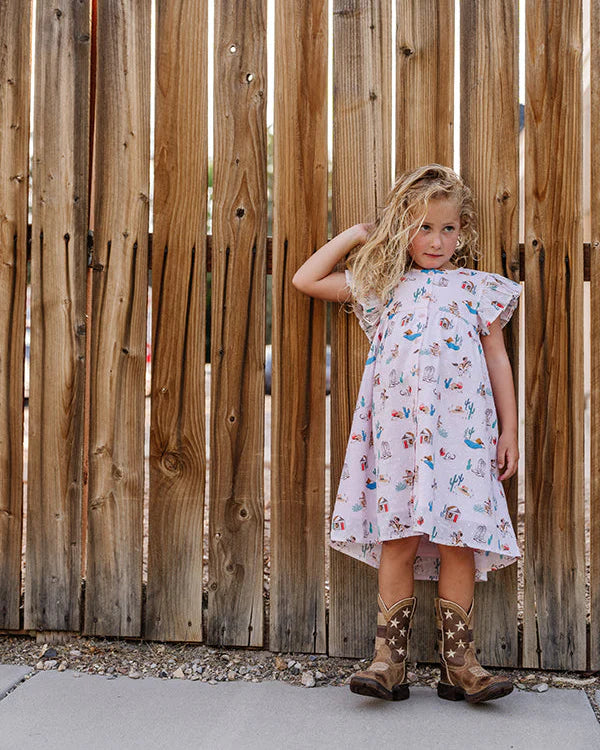 Sunday Dress - Pink Cowgirl