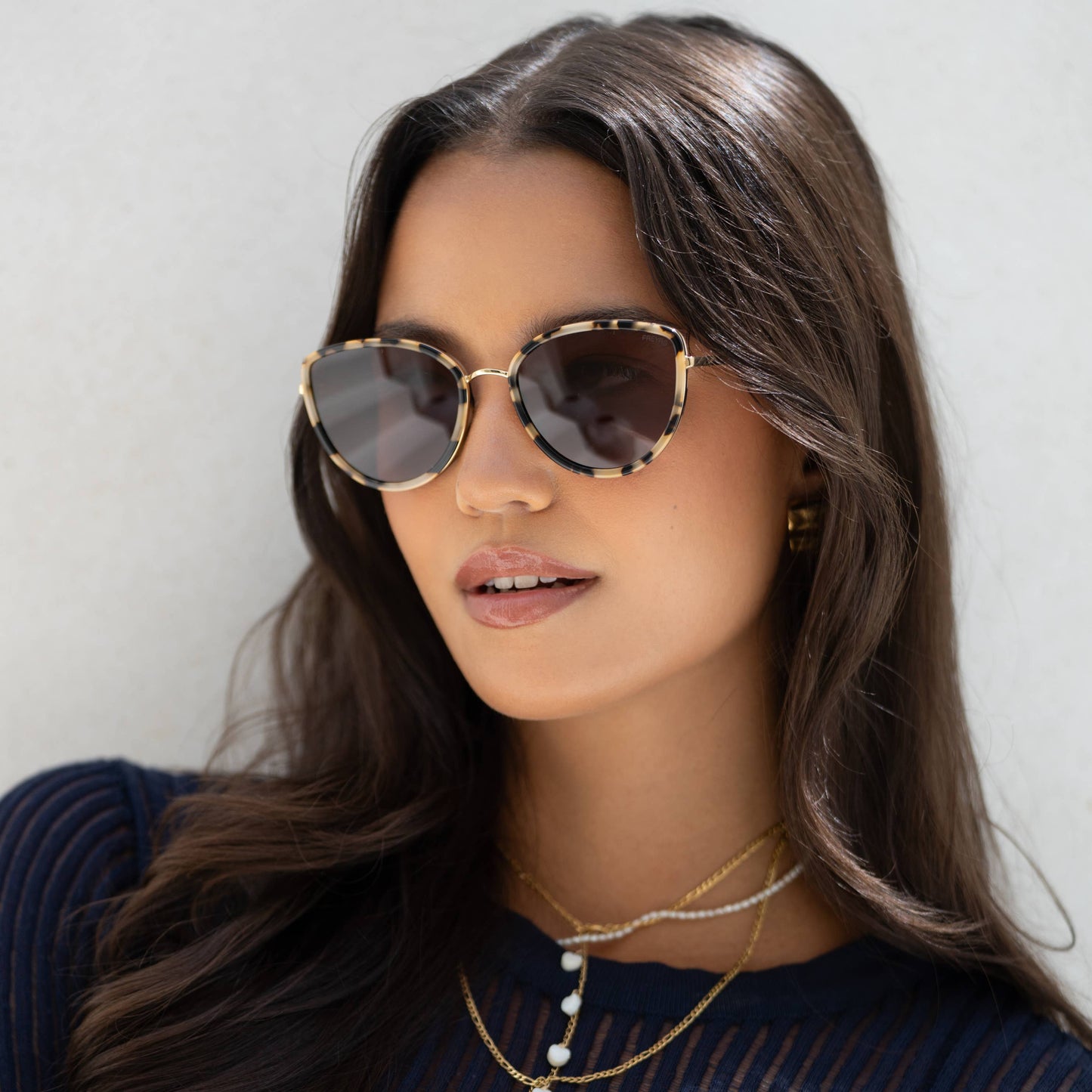 Luna Acetate Womens Cat Eye Sunglasses - Tortoise