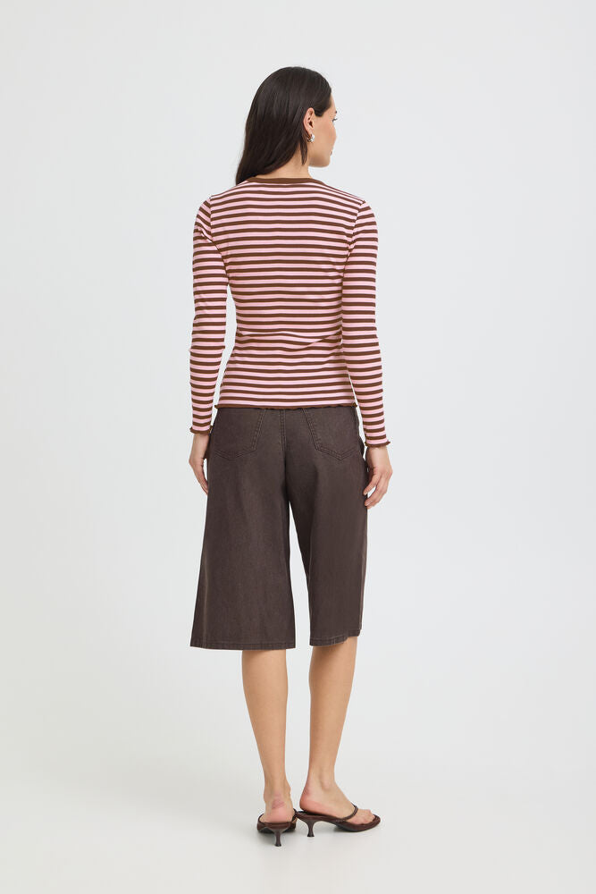 Bysinne Rib L/S Stripe Tee