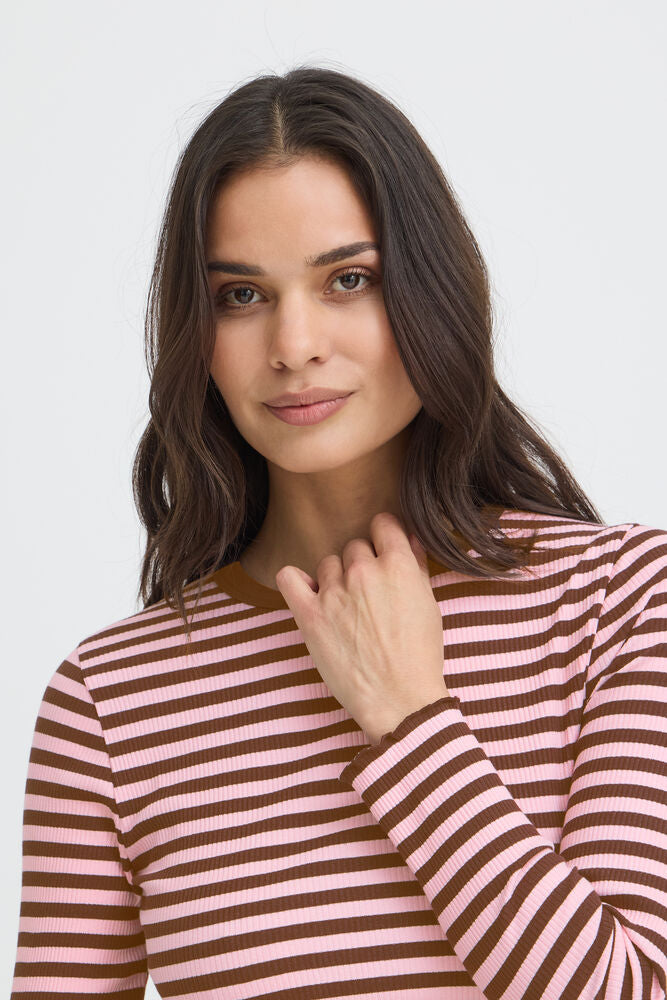 Bysinne Rib L/S Stripe Tee