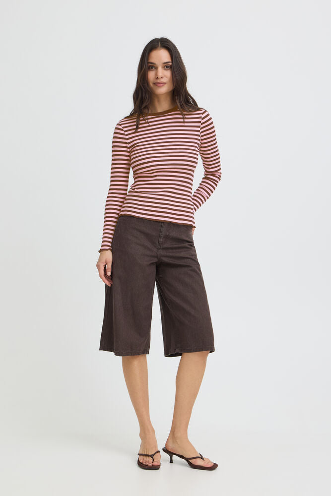Bysinne Rib L/S Stripe Tee
