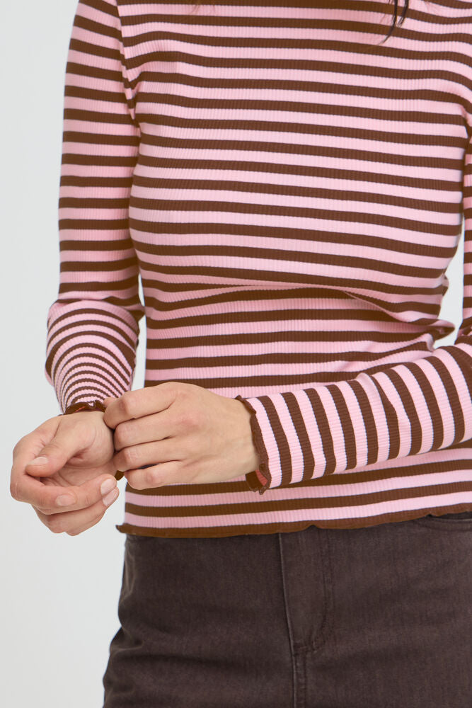 Bysinne Rib L/S Stripe Tee