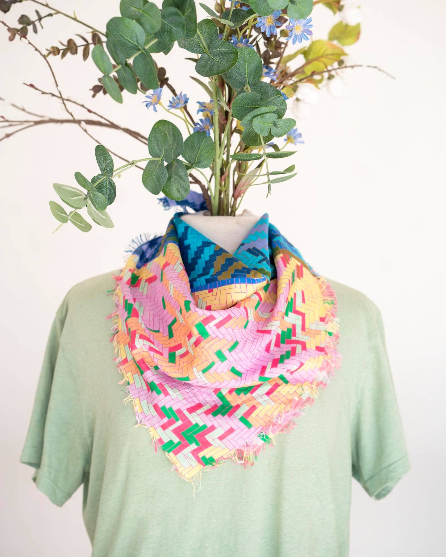 Spring in the Mountains Tartan & Tweed - Silk Bandana Scarf