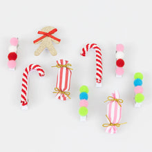 Load image into Gallery viewer, Gingerbread house hair clips (x9)
