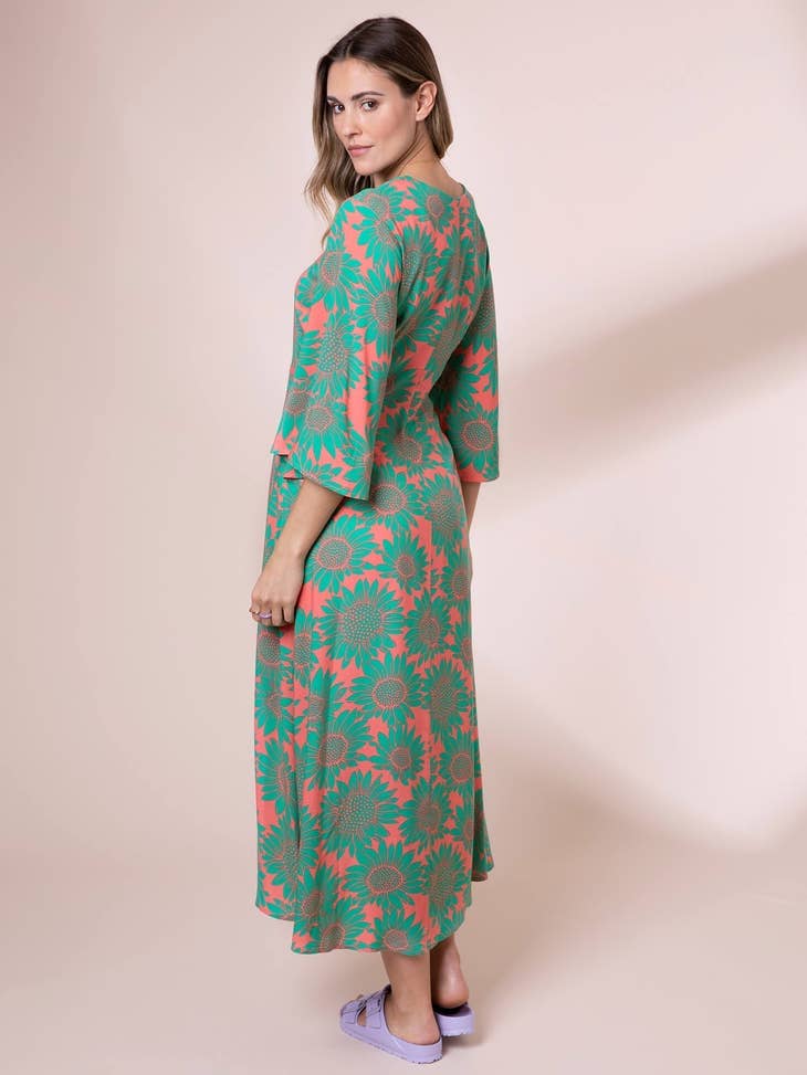 Sunflowers Erin Midi Dress