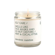 Load image into Gallery viewer, Self Care (Mint &amp; Eucalyptus) Glass Jar Candle
