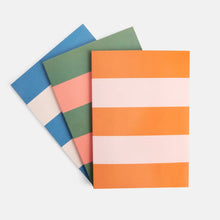 Load image into Gallery viewer, Multi Stripe Set of 3 Notebooks
