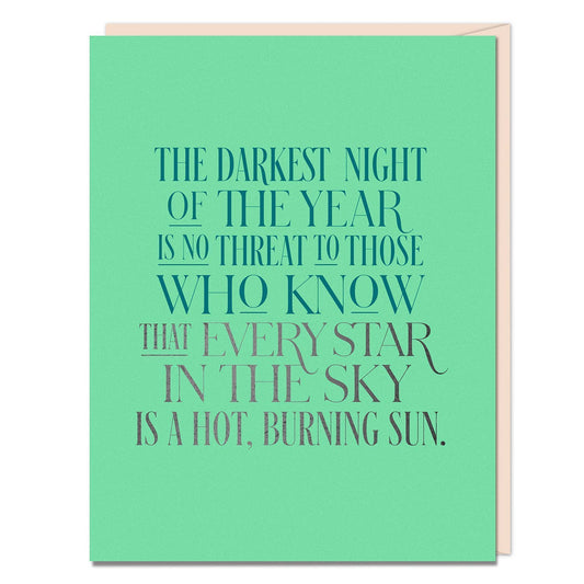 Elizabeth Gilbert The Darkest Night Encouragement Card
