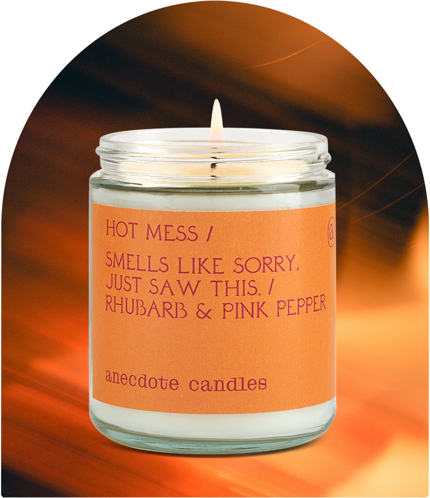 Hot Mess (Rhubarb & Pink Pepper) Glass Jar Candle