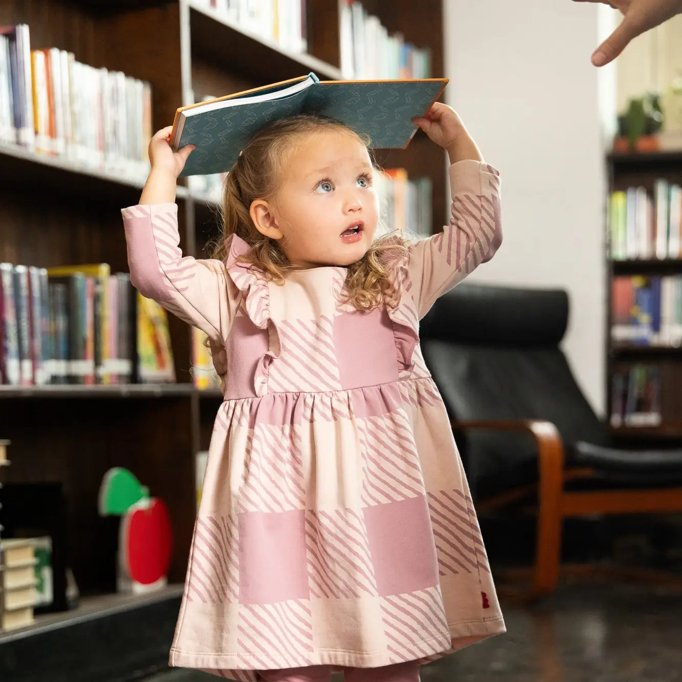 Recycled Cotton Buffalo Check Ruffledress