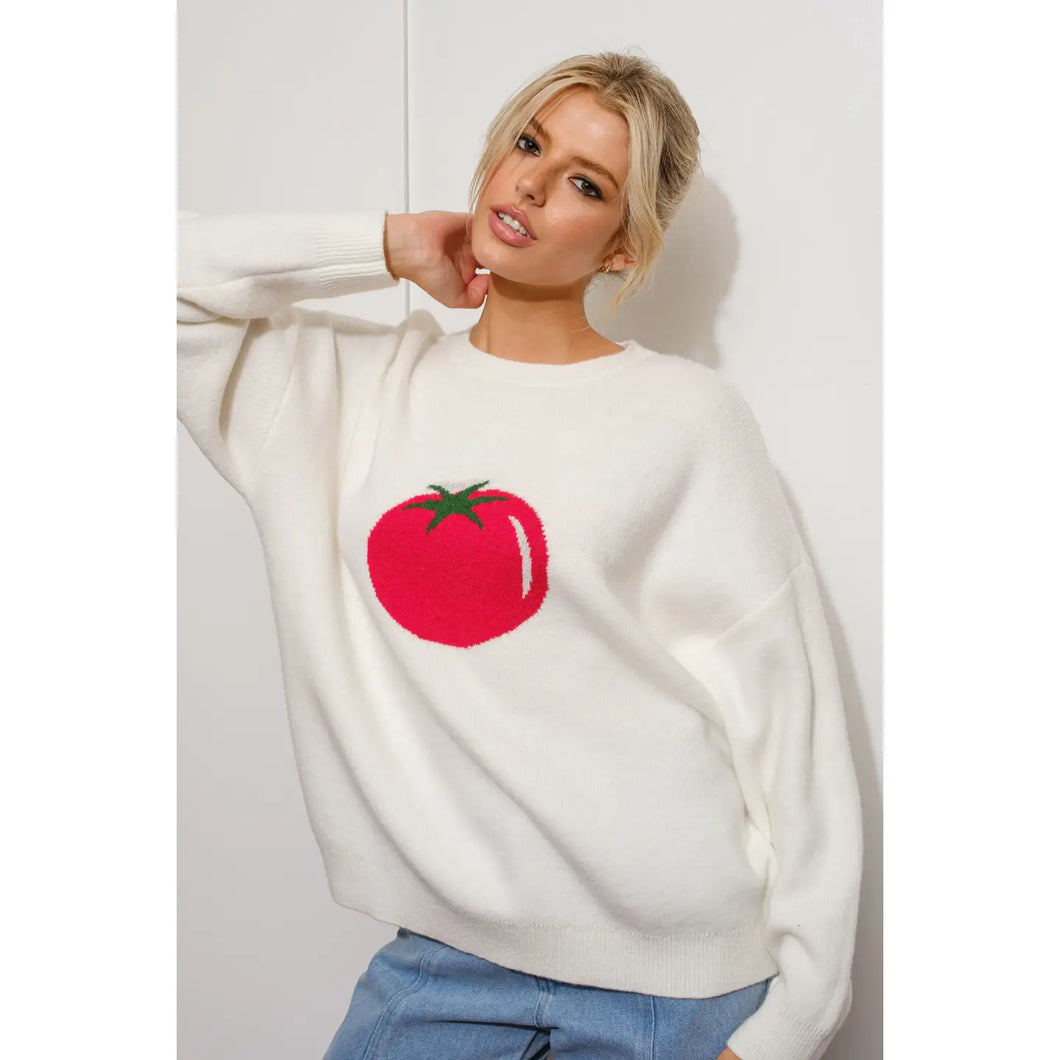 tomato girl sweater