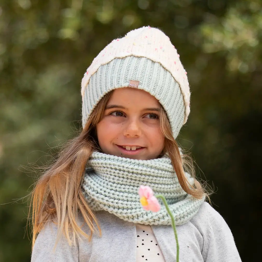 Girls Pastel Cupcake Knit Winter Hat