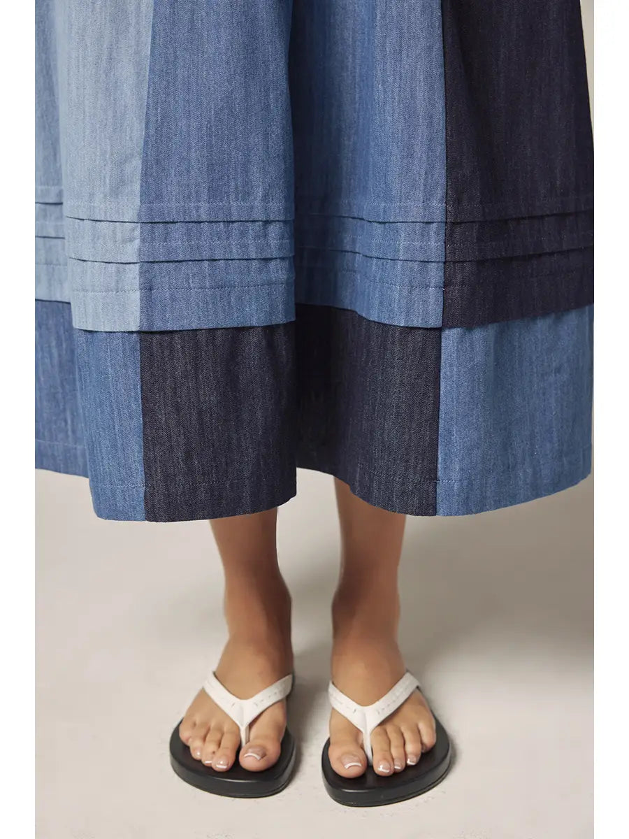 Contrast Midi Skirt