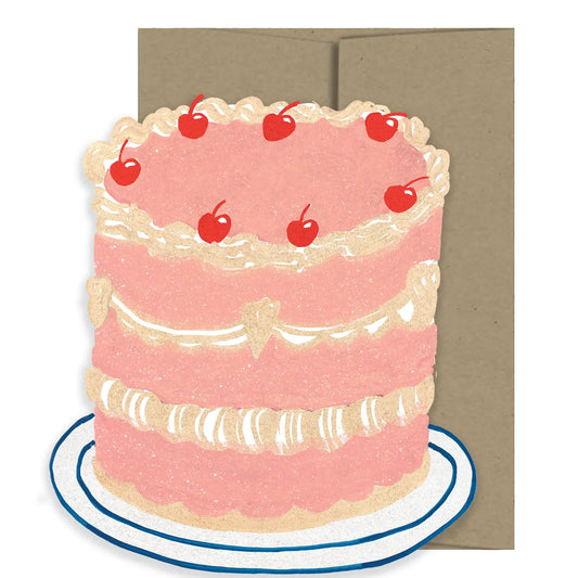 Party Cake Die Cut Card - Party Collection